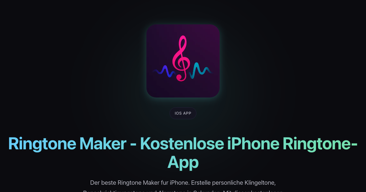 Ringtone Maker - Kostenlose iPhone Ringtone-App | RingTon101